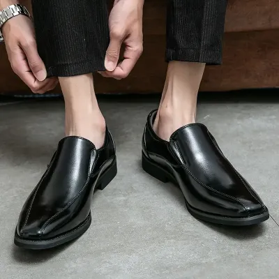 SQUARE HEAD JAPANESE MEN'S LEATHER SHOES